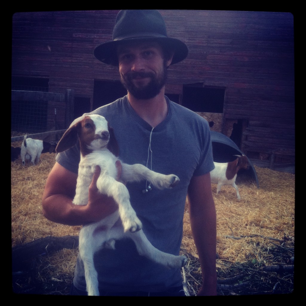 Mike with goat